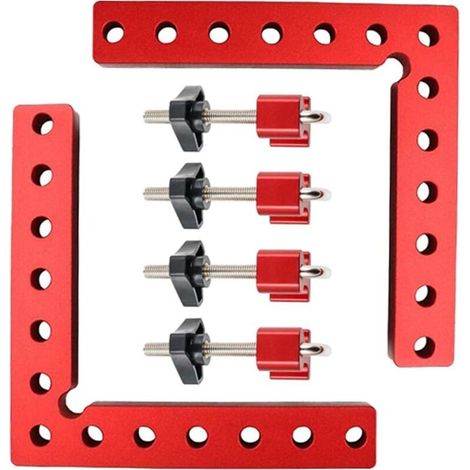 90°-Winkelklemme für präzise Positionierung – Holzbearbeitungs-Spannwerkzeug 140 x 140 mm – KZQ