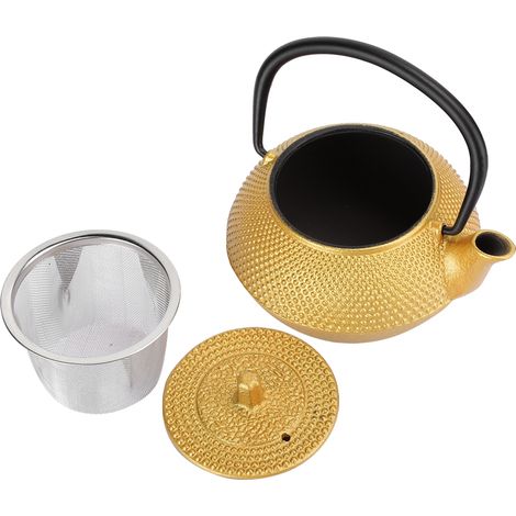 Théière/bouilloire en fer de 0,3 L, artisanat décoratif, objet de collection, cadeau non revêtu, décoration élégante (1/5)