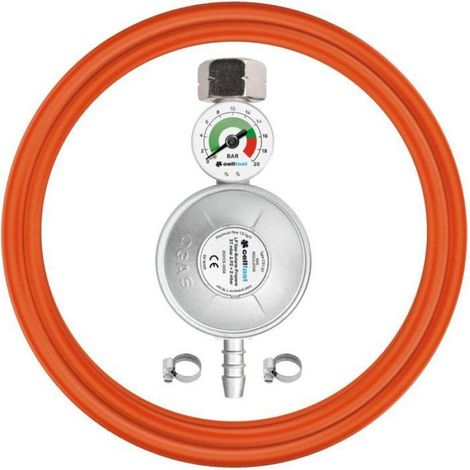 Kit Raccordement Gaz Propane Butane - 1 Ensemble - Caoutchouc Renforcé - Avec Manomètre Et Soupape - DVD INTERACTIF - DVD EDUCATIF