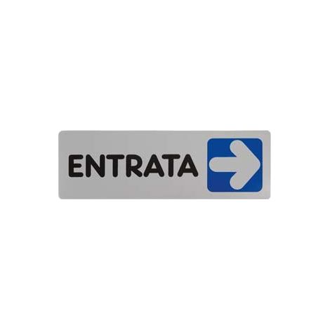 TARGHETTA ADESIVA ENTRATA (FRECCIA A DESTRA)- - cm.15X5h. - 10 pezzi