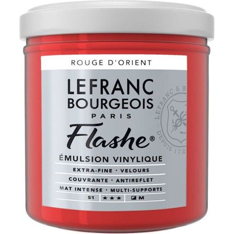 Peinture vinylique - Flashe - Rouge Orient - 382 - Lefranc Bourgeois - 125ml