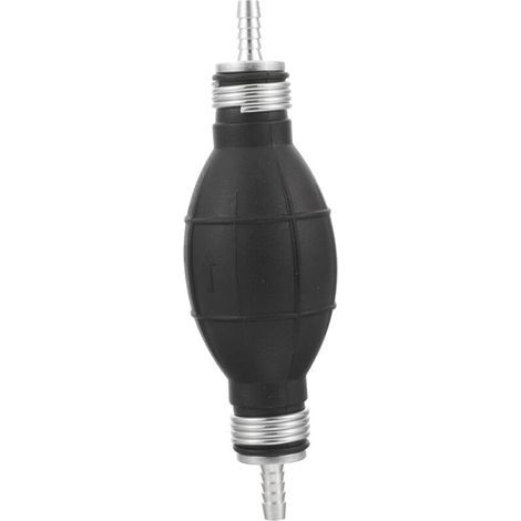 Amorceur manuel à essence en caoutchouc et aluminium avec ampoule pour ravitailler bateaux, voitures et moteurs hors-bord (noir) (1/5)