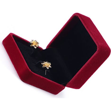 Boîte à bijoux / Boîte à boucles d'oreilles en flanelle (1/2)