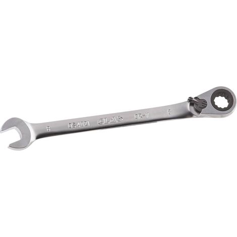 Clé mixte 8mm à cliquet réversible 15° CrV - OS 4021 - CLAS Equipements (1/2)