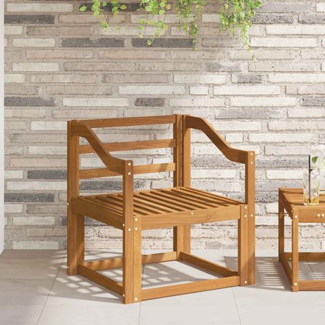 Bracciolo 2 pz Naturale 59 x 4 x 73 cm Legno di Acacia Massello vidaXL