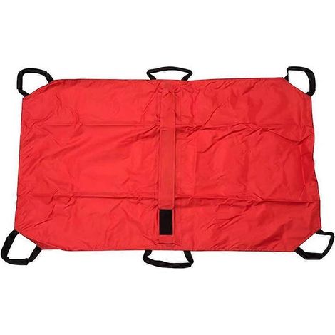 Civière pliable pour chien, étanche, pour le transport d'animaux de compagnie, avec 6 poignées, grande capacité de charge, rouge (1/5)