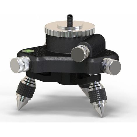 Adaptador para nivel láser: base giratoria de 360° para conector de trípode de nivel láser lineal, base giratoria para adaptador de nivel de 6,35 mm y 5/8". (1/4)