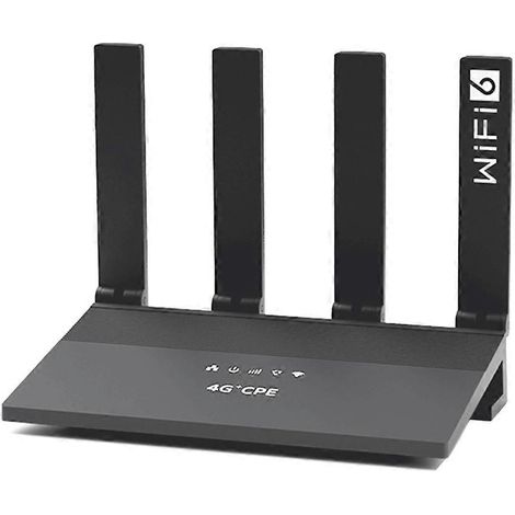 4G LTE 300 Mbps WiFi 6 Router, drahtloser Internet-Router für Nano 5G SIM-Karte, mehrsprachige Benutzeroberfläche (Englisch, Französisch), europäischer Stecker. (1/5)