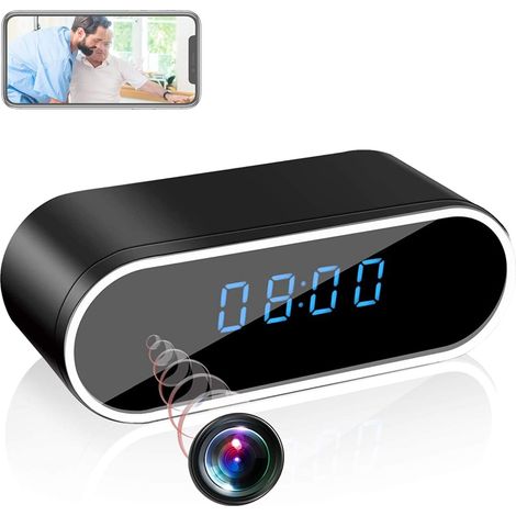 Mini DV Caméra Espion - 4K HD 1080P Réveil Enregistreur Vidéo sans Fil Vision Nocturne Capteur de Détection de Mouvement Sécurité à Domicile DVR Moniteur pour Animaux de Compagnie Nounou (1/5)