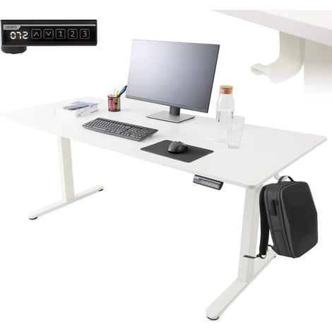 AREBOS höhenverstellbarer Schreibtisch elektrisch 180x80 cm mit Memory Funktion (1/5)