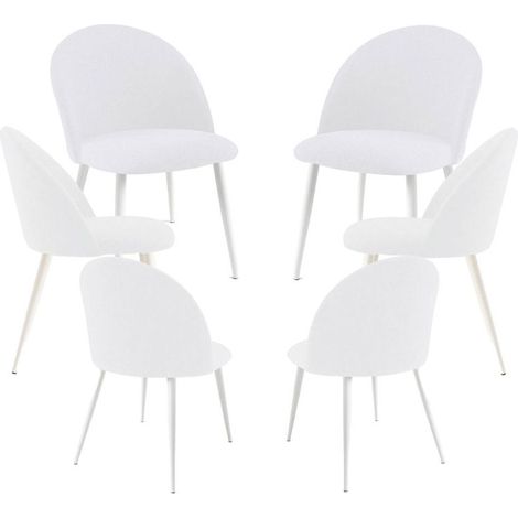 Packs Sillas Comedor - Pack 6 Sillas White Vint Tela - Blanco