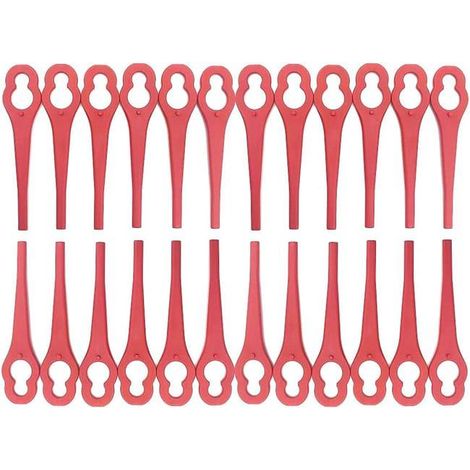 Ensemble de lames de rechange 100 pièces accessoires de coupe-herbe pour coupe-herbe sans fil Einhell, couteau en plastique (1/4)
