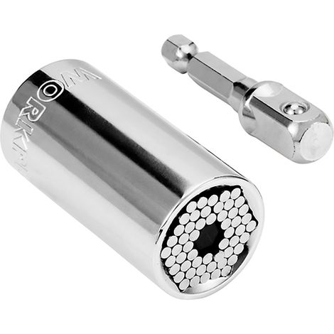 Universal 3/8" 7-19mm Stecknuss aus poliertem Chrom-Vanadium-Stahl mit Adapter (1/5)