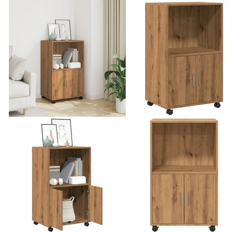 Rollschrank Artisan-Eiche 55x40x91 cm Holzwerkstoff - Holzregal - Stauraum (1/5)