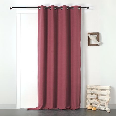 Rideau en 100% lin Libeccio Bordeaux 135x255 cm (1/3)