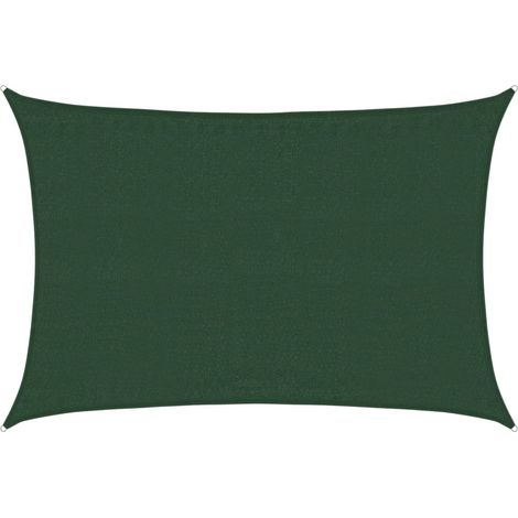 Voile d'ombrage - Toile d'ombrage - Auvent Imperméable - UV Protection pour Jardin Terrasse - 160 g/m² Vert foncé 3,5x5 m PEHD XDNXN88372 (1/5)