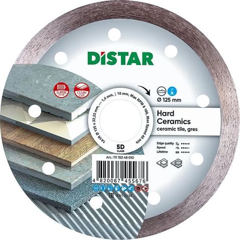 Distar Diamanttrennscheibe aus Hartkeramik, 125 x 1,4 x 10 x 22,23 mm