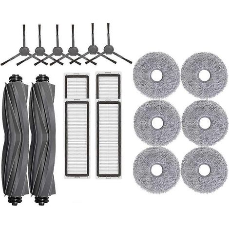 Filtre pour aspirateur brosse pour aspirateur Filtre de brosse pour aspirateur filtre de 18PCS Dreame Bot L10 Prime / L10s Pro / L10 Pro Robot Aspirateur Main Side Brosse HEPA Filtre Serpillière Cloth (1/5)