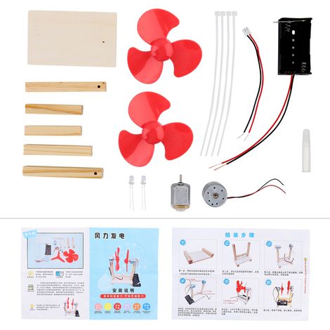 Kit générateur éolien unique 1.5V pour projet éducatif enfant DIY jouet pédagogique électricité renouvelable (1/5)