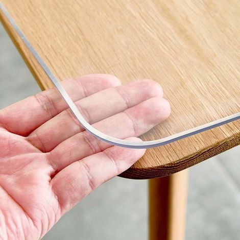 Transparente Tischdeckenschutzhülle, 45 cm x 45 cm, aus PVC (1/5)