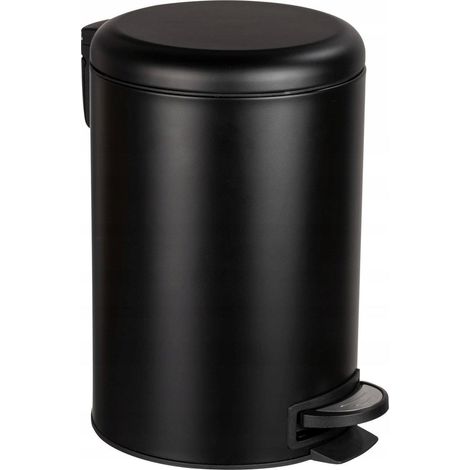 Wenko Leman cubo de basura negro 12 litros cocina (1/3)