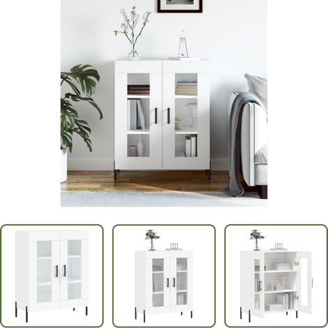 Holzwerkstoff Schrank - Sideboard Weiß 69,5x34x90 cm Holzwerkstoff (1/5)
