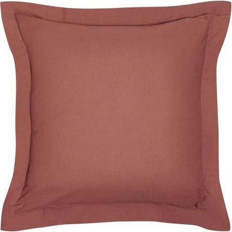 Taie d'oreiller TODAY Essential - 63 x 63+5 cm - 100% Coton uni - Terracotta (1/3)