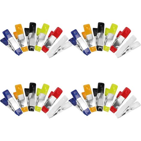 24 Pièces Lot de Pinces à Ressort Mini Robustes Multifonctions Clips Compacts pour Camping Jardinage et Projets de Bricolage Industriels (1/5)