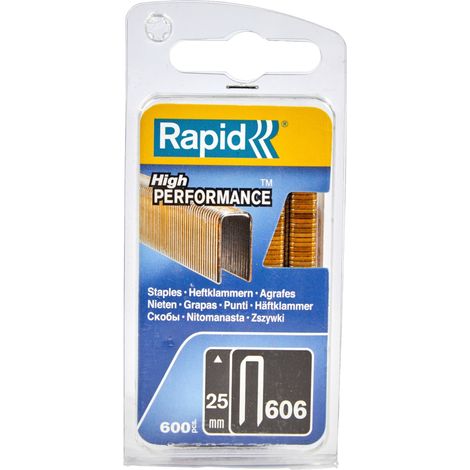 Rapid Crown Staples 606/30mm for Thick Wooden Panel Fixation, 4000-Count Box