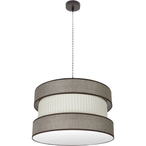 Lampada a sospensione marrone-beige modello Home 2 luci dimmerabili FABRILAMP (1/2)