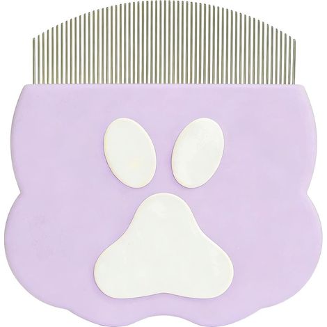 Peigne pour face de chien Démêloirs en acier inoxydable Brosse de toilettage chat pour poils longs et courts, chiots, chatons, bain, vétérinaire, spa, brossage (1/5)