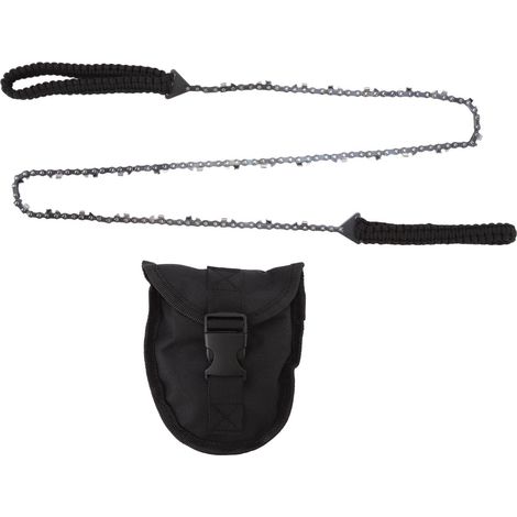 64 maglie 31 taglierina 3/8 48 pollici sega a catena con corda a mano per arti di albero ad alta portata con paracord nero