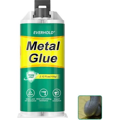 Colle métallique haute résistance, crème de réparation murale imperméable, mastics de soudage et liquides ultra-résistants pour métaux, acier, fer, aluminium, plastiques, céramique et ciment. (1/5)