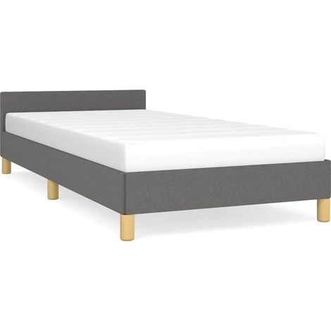 Maison Exclusive - Bettgestell ohne Matratze Dunkelgrau 100x200 c (1/5)