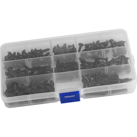 200-teiliges Set selbstschneidender Rundkopfschrauben aus Kohlenstoffstahl, Werkzeugzubehör-Set, Hochleistungsschrauben-Set (1/5)