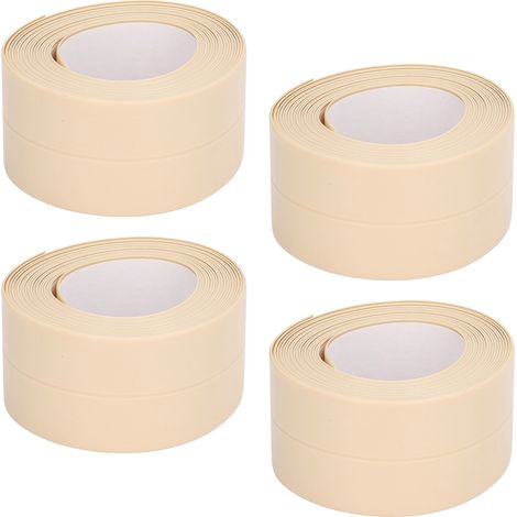 Packung mit 4 wasserdichten und schimmelresistenten Dichtungsbändern für Küche und Bad, Dichtungsstreifen für Dunstabzugshauben, einfarbiger Wandkleber (4er-Pack, 3,2 m Modell) (1/5)