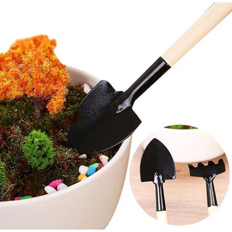 3pcs outils de jardinage mini pelle/râteau de jardin pot de plantation (1/5)