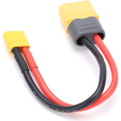 Câble adaptateur XT60 mâle vers XT30 mâle (16 AWG) pour chargeur de batterie LiPo B6 (1/5)