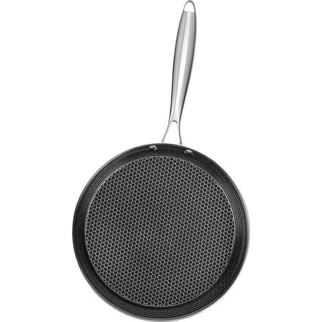 Poêle à crêpes multifonctionnelle en acier inoxydable, antiadhésive, à chauffage uniforme, pour la cuisine à la maison et en plein air, 26cm (1/5)