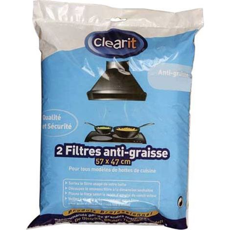 FILTRES HOTTES ANTI-GRAISSE 200G/M² POUR HOTTE DE DIETRICH - 92X3537