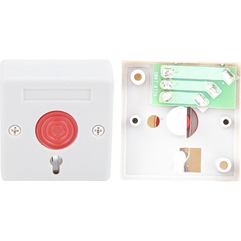 Interrupteur à bouton-poussoir PB-68, encastré, pour alarme d'urgence, réarmement manuel avec clé, pour atelier