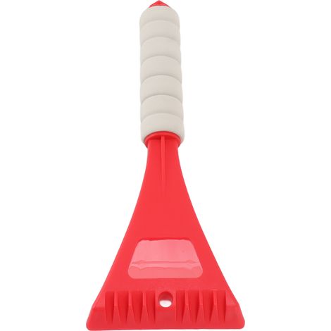 Pelle à pare-brise de voiture, poignée ergonomique en EVA, coins arrondis, grattoir à glace portable et sécuritaire pour véhicules, pour l'extérieur et la neige, rouge (1/5)