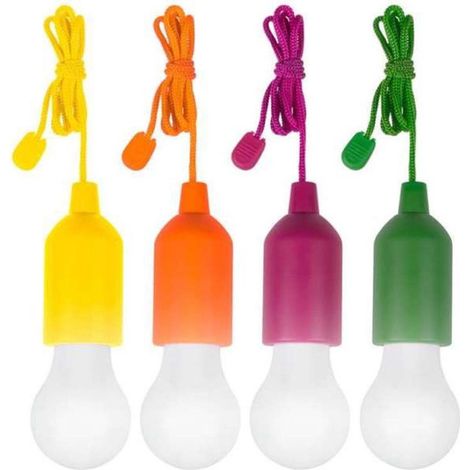 TRADE SHOP - Lampadina Lampada Luce A Led A Batterie Portatile Antiurto Con Corda Senza Fili - (1/5)