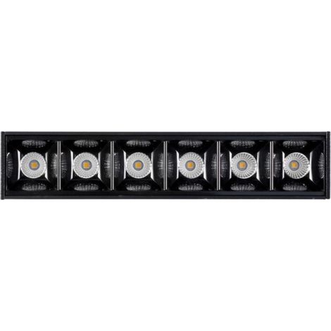 Faretto led logica puntiforme klik klak 8w 3000k 24v sistema magnetico nero - 41120 (1/2)
