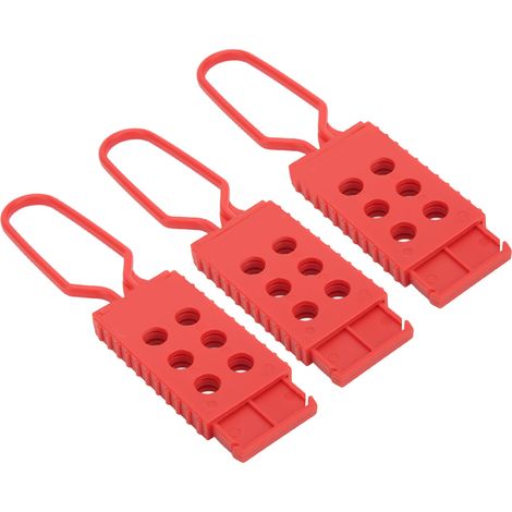 Loquet de Sécurité en Nylon 6 pour Cadenassage et Isolation Électrique - Lot de 3 (1/5)