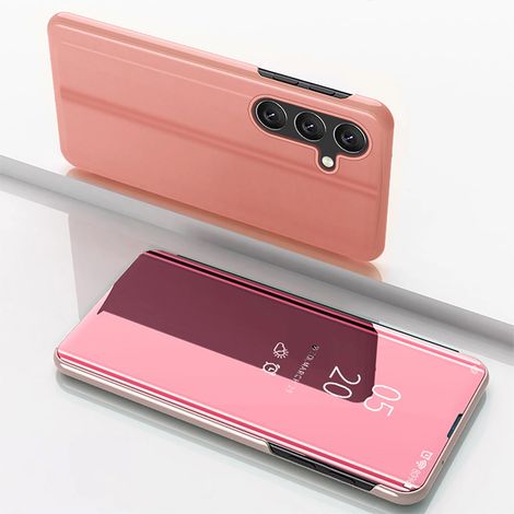 Funda protectora transparente para Samsung Galaxy S24 FE - rosa