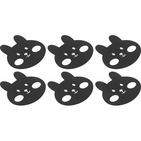 Ensemble de 6 sous-verres isolants en métal, motif lapin, pour boissons, table basse, assiettes et bols. Protection anti-brûlure. (1/5)