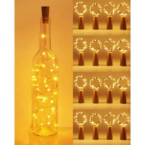 Guirlande lumineuse pour bouteilles LED,2m20 guirlande lumineuse pour bouteilles LED pour Noël,fête,mariage,jardin,blanc chaud (1/5)