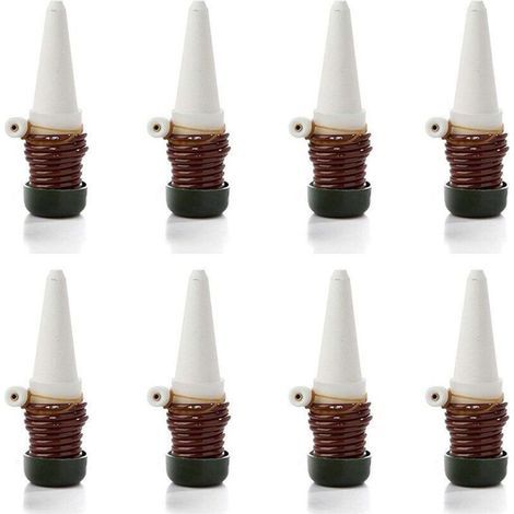 Système d'arrosage automatique goutte à goutte avec sondes auto-céramiques Pointes de plantes d'intérieur pour arroser bonsaï, plantes, fleurs par , Lot de 8 (1/4)
