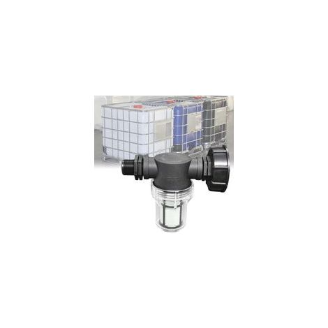 Robinet Raccord Cuve 1000 L, Articulation de Tuyau de Jardin pour Collecteurs d'eau de Pluie avec Fonction de Filtre,S60x6 Adaptateur De Réservoir d'eau IBC (3/4'' Fil extérieur)